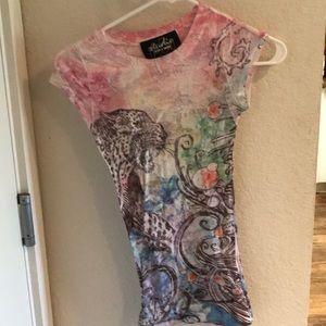 Jaguar print colorful tee